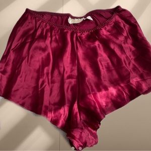 Vintage VS Maroon Silk Shorts